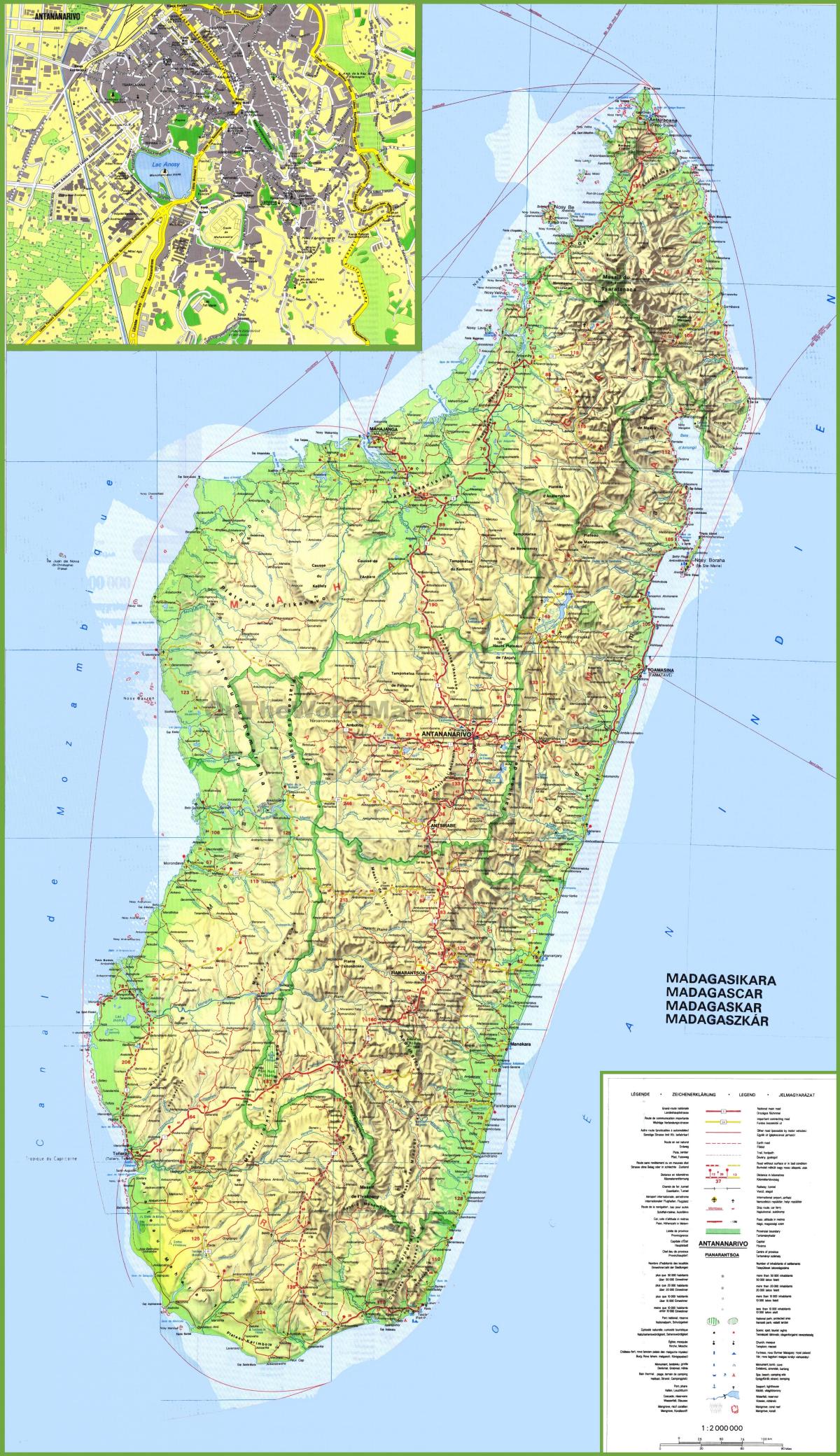 マダガスカルの地図