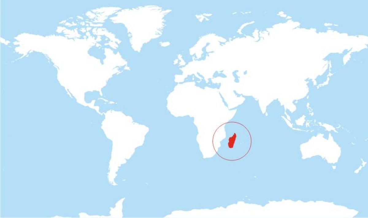 地図のマダガスカルの場所が世界の