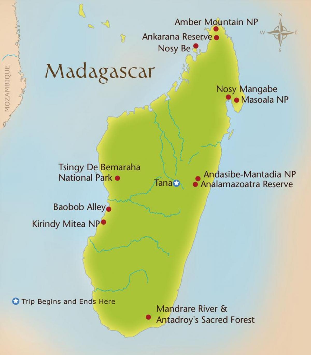 地図のマダガスカル山