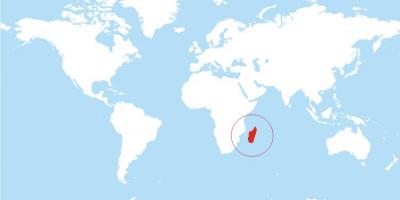 地図のマダガスカルの場所が世界の