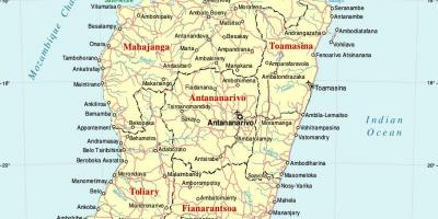 マダガスカルの地図と都市