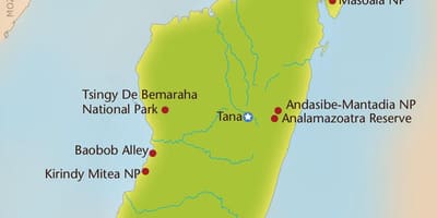 地図のマダガスカル山