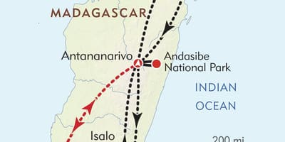 アンタナナリボマダガスカルの地図